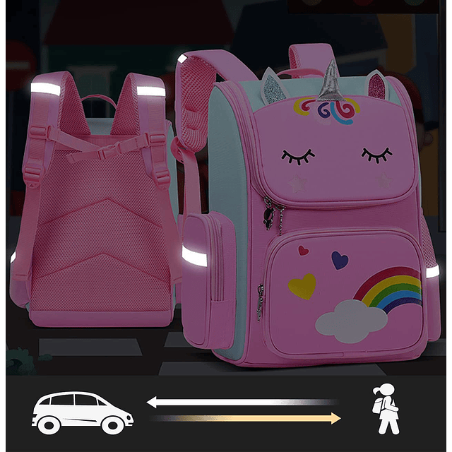 Mochila de unicornio para niñas, mochila escolar para niños