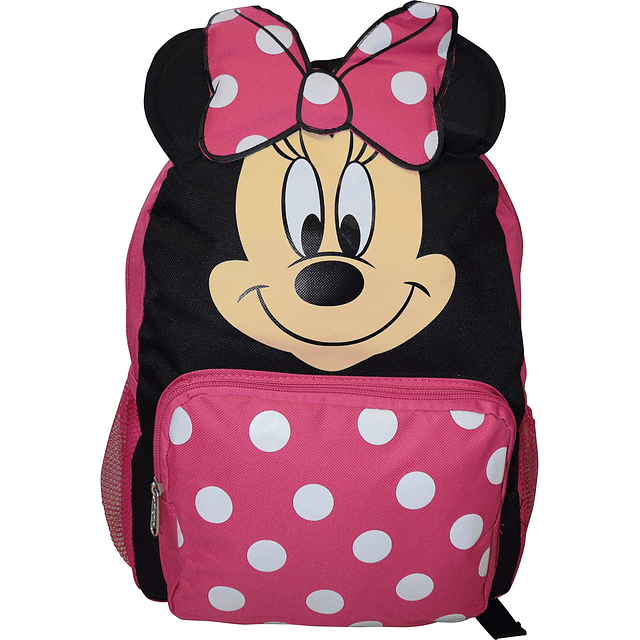 Mochila con cara grande de Minnie Mouse - Mochila escolar de