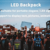 Mochila LED Bluetooth inteligente con panel de señales LED c