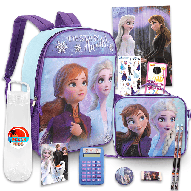 Disney Frozen Mochila Set Niños Niñas Niños - 7 Piezas Disne