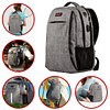 Mochila para computadora portátil de viaje, bolsillo de bloq