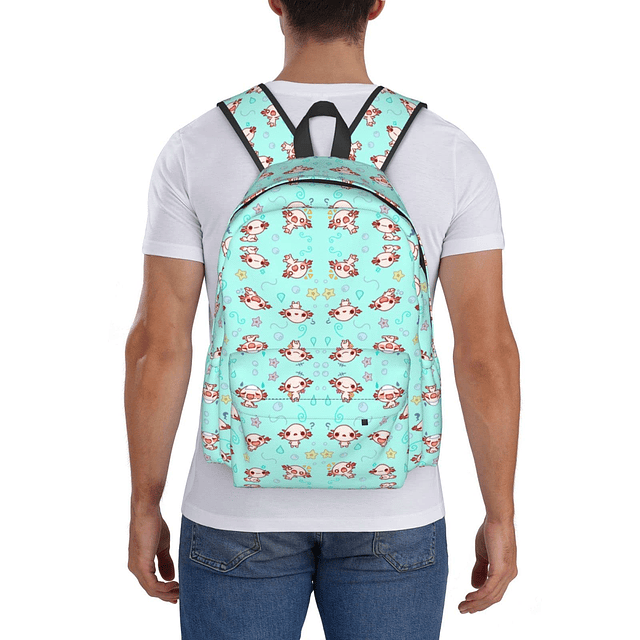 La mochila clásica Axolotl Kawaii con correas acolchadas aju