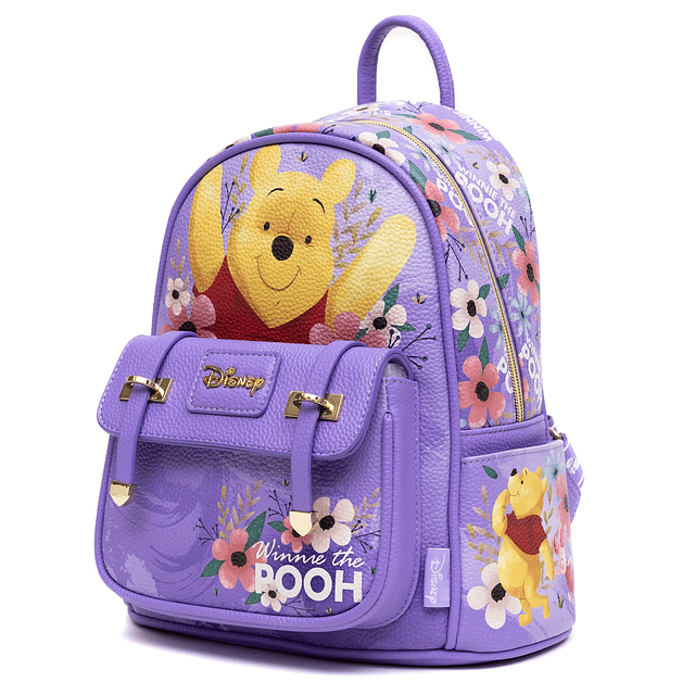 Mini mochila de moda de cuero vegano de 11 de Winnie the Poo