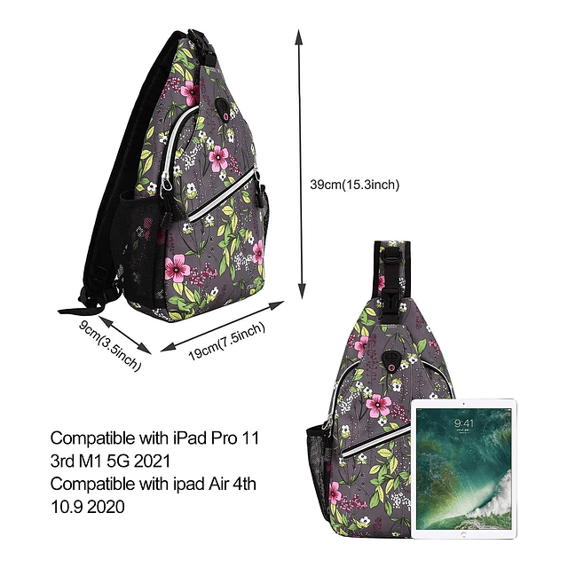 Mochila bandolera, mochila de viaje para senderismo, bolso b