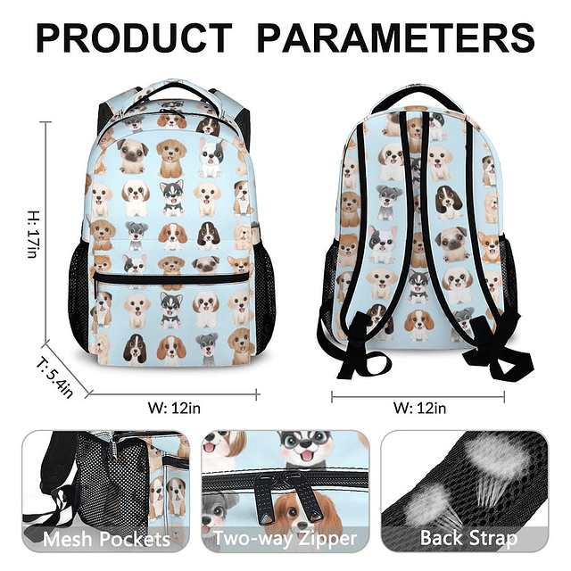 Mochilas para perros para niños, mochila de gran capacidad p