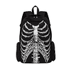 Punk Skull Black Vintage Mochilas Mochila gótica Ribcage Ske