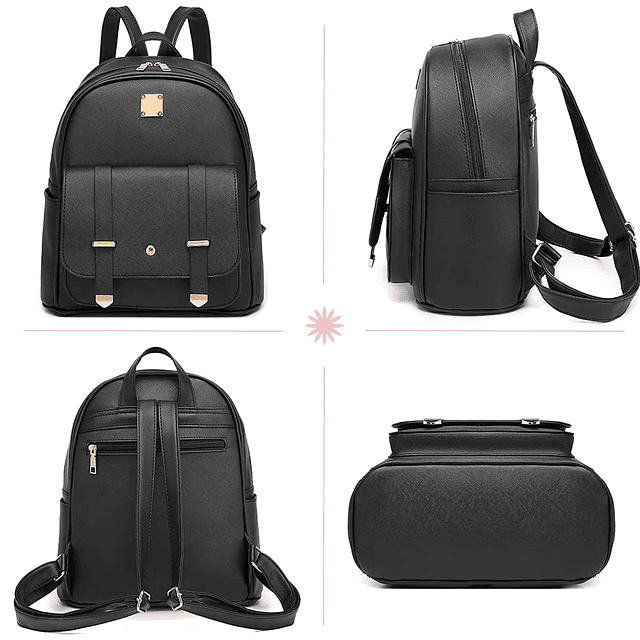 Mini mochila de cuero a la moda para niñas, bolso pequeño y