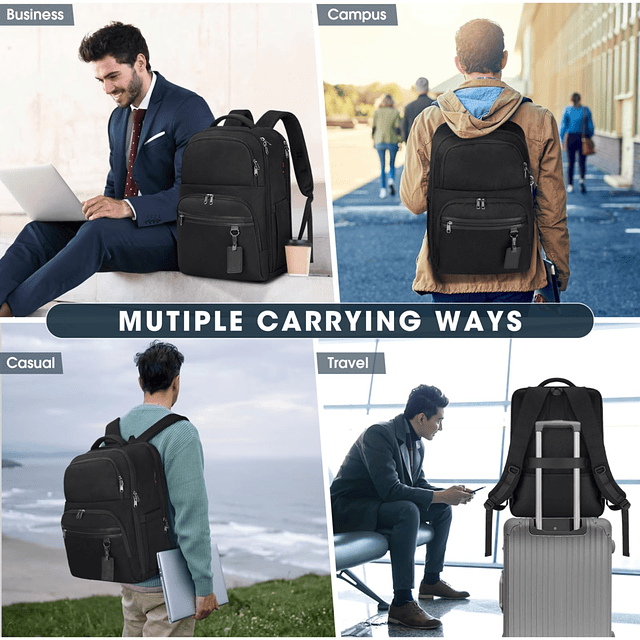 Mochila para computadora portátil de 17 pulgadas para hombre