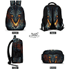 Mochila para niños con estampado de dragón, dragón de fuego