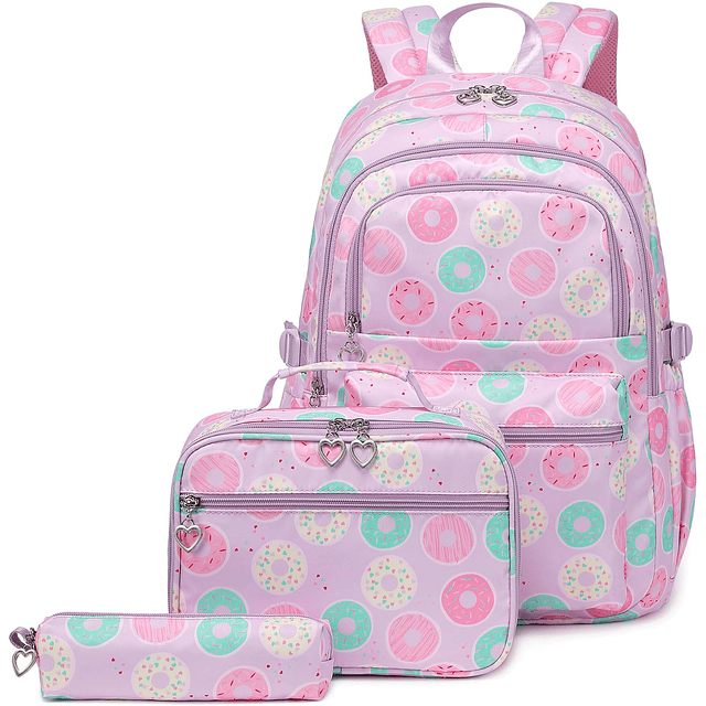 Mochila para niños, mochila para niñas con lonchera, mochila