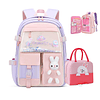 Juego de mochila Kawaii de 2 piezas con bolsa de almuerzo, m