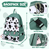 Mochila Kawaii con estampado de vaca, accesorios de Pin boni