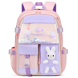 Mochila escolar para niñas, ligera, impermeable, linda mochi