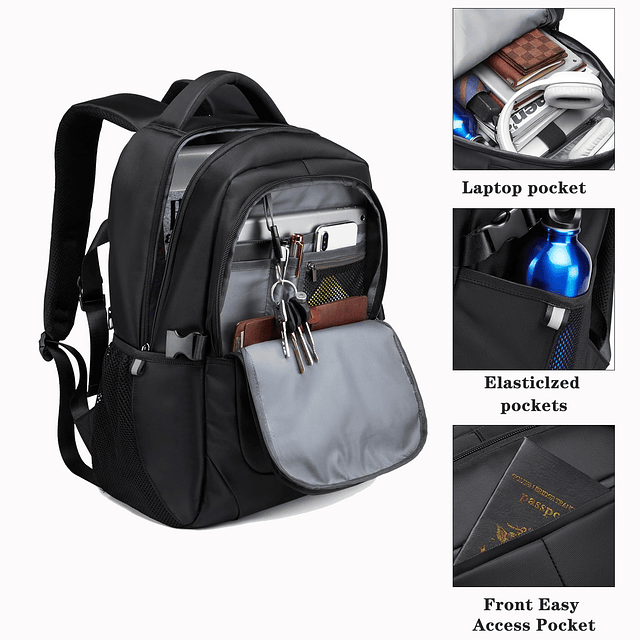 Mochila de viaje, mochilas para computadora portátil de 30 l