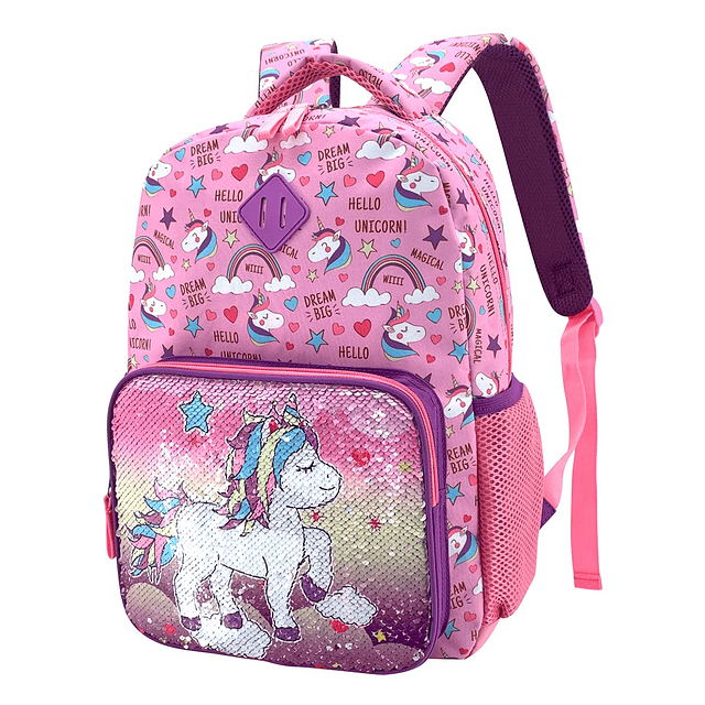 Mochila de unicornio para niñas de 4 a 6 años, mochila para