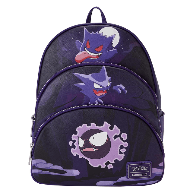 Mini mochila de triple bolsillo Pokemon Gastly Evolutions