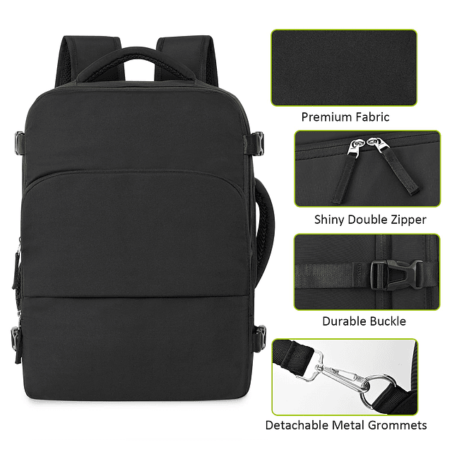 Mochila de viaje para computadora portátil, mochila de mano