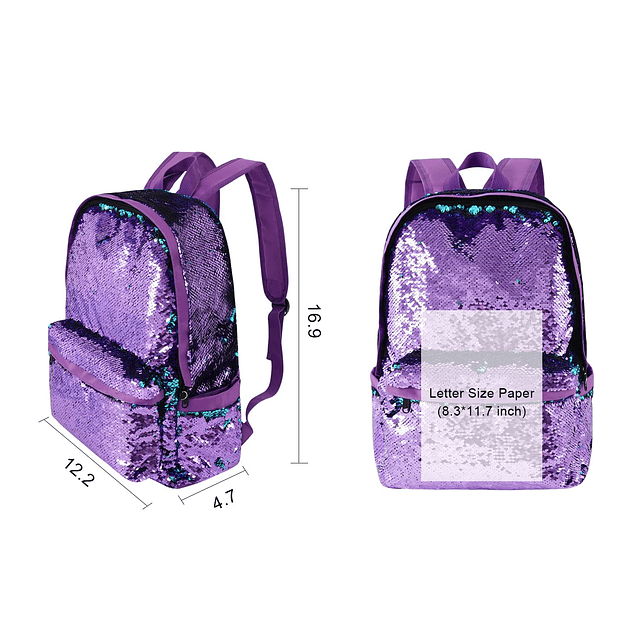 Mochila de lentejuelas Mochilas brillantes para niñas Mochil