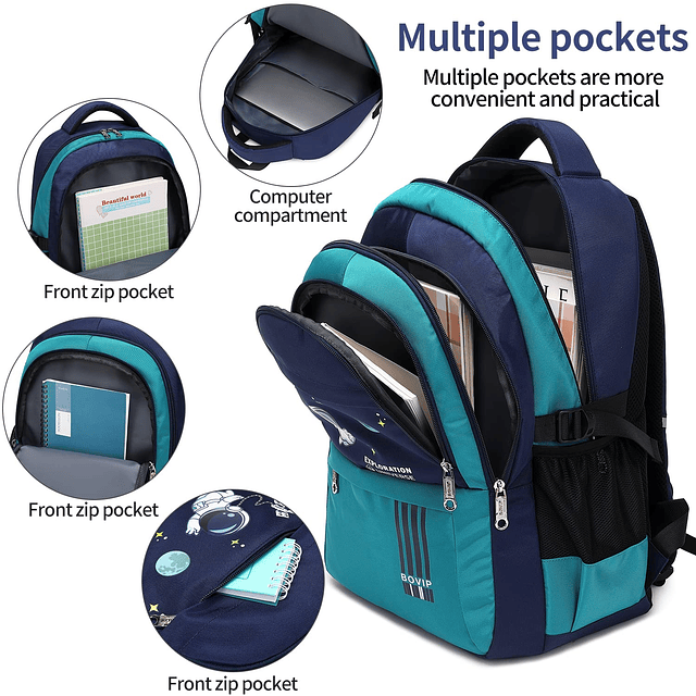 Mochila para niños y niñas, mochila ligera para preescolar,