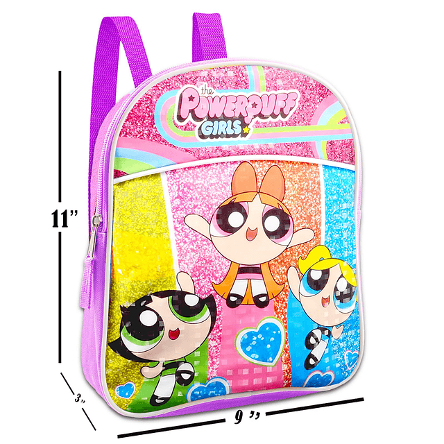 Powerpuff Girls Mini mochila paquete de 3 piezas con bolsa e