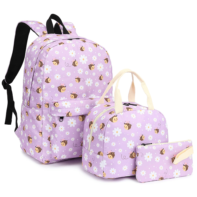 Mochila para niñas de abeja para la escuela, bolsa de escuel