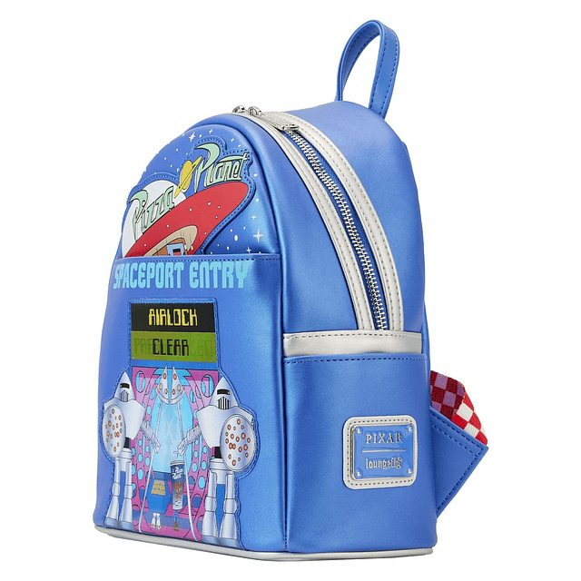 Pixar Toy Story Pizza Planet Space Entry Mini Mochila Estánd