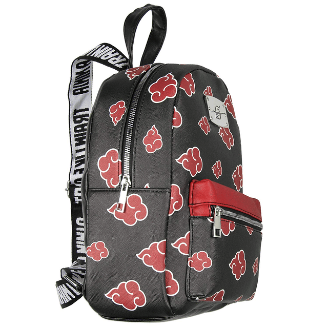 Naruto Akatsuki Sasuke Red Cloud Anti Leaf - Mini mochila de