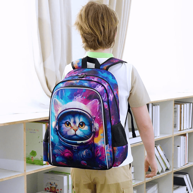 Mochila de gato para niñas de 3 uds, mochila para niños de 1