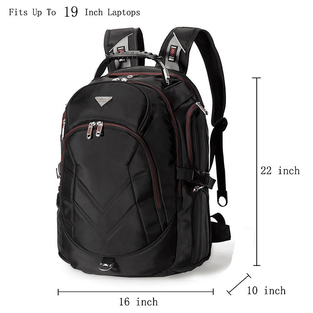 Bolso de la mochila del ordenador portátil de 19 pulgadas, s