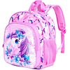 Mochila para niñas pequeñas, linda mochila de unicornio para