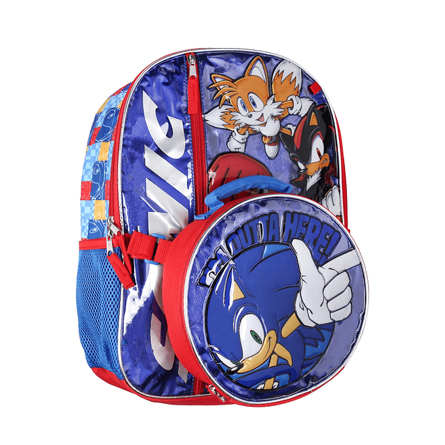 Sonic The Hedgehog Mochila de 16.0 in de moldeo rápido para