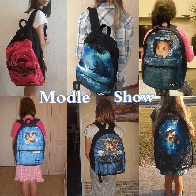 Mochila de escuela secundaria para niños, niñas y niños, moc