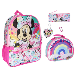 Disney Minnie Mouse elige feliz juego de 5 piezas mochila lo