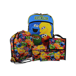 Mochila escolar de 5 piezas para niños y niñas, bolsa de alm