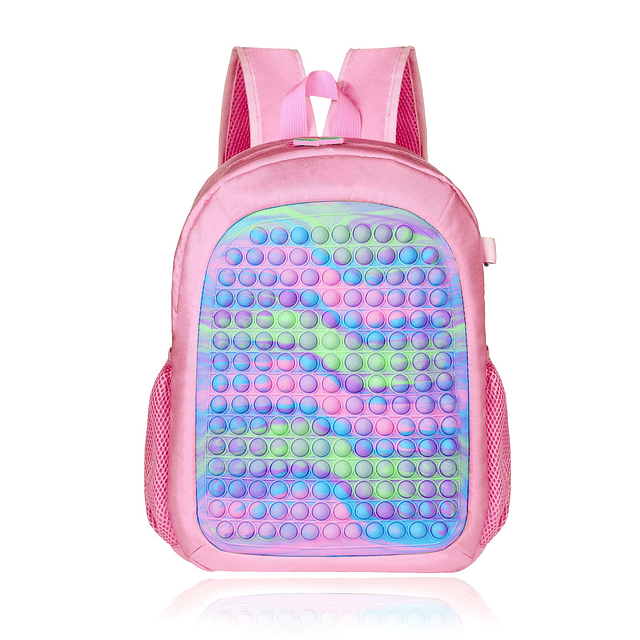 Mochila escolar pop para niñas, mochila ligera arcoíris para