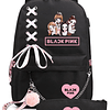 Mochila Lisa Rose JISOO Jennie Kawaii College Bookbag School