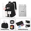 Mochilas lindas para niñas Mochila con lonchera Conjunto de