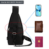 Hombres Mujeres Sling Mochila Nylon Resistente al agua Hombr