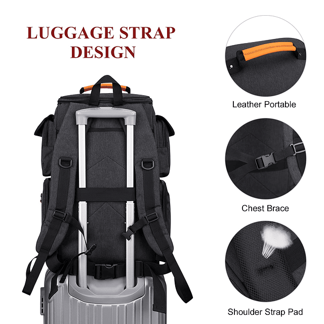 Mochila de viaje para hombres, mochila de mano, bolsa de lon