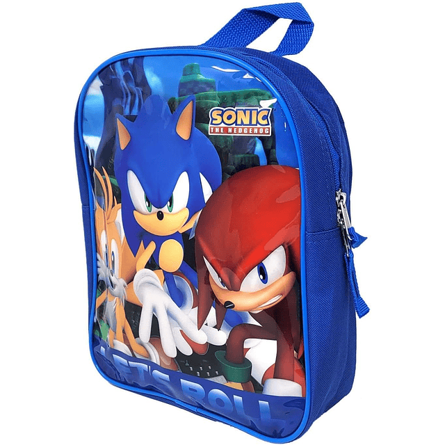 Sonic The Hedgehog LET'S ROLL Mini mochila de 11