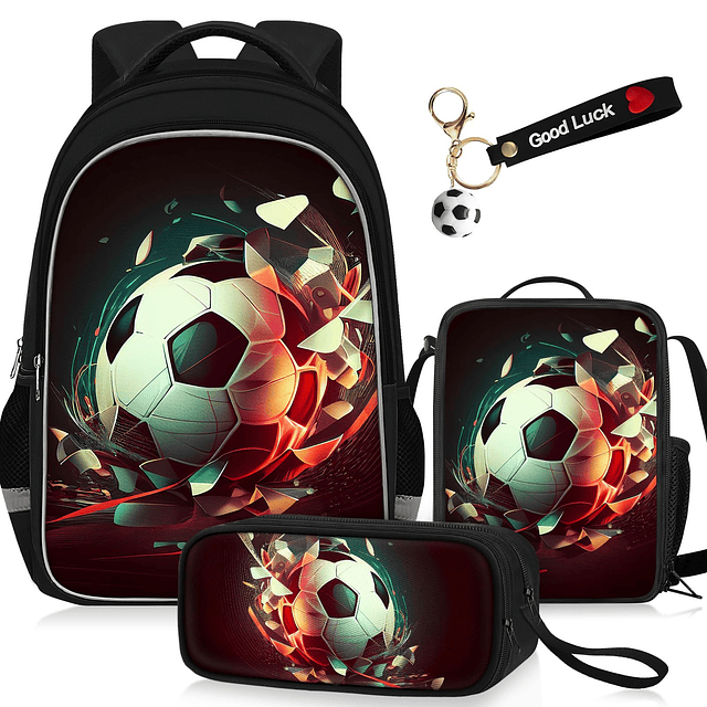 Mochila escolar para niños - Mochila de fútbol para niños de