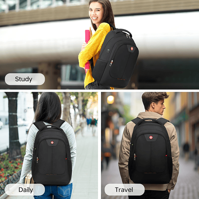 Mochila de viaje para computadora portátil para hombres y mu