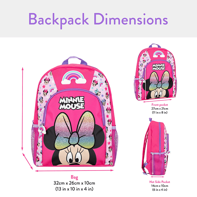 Mochila Infantil Minnie Mouse Rosa