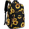 Mochila para ordenador portátil con diseño de girasol resist