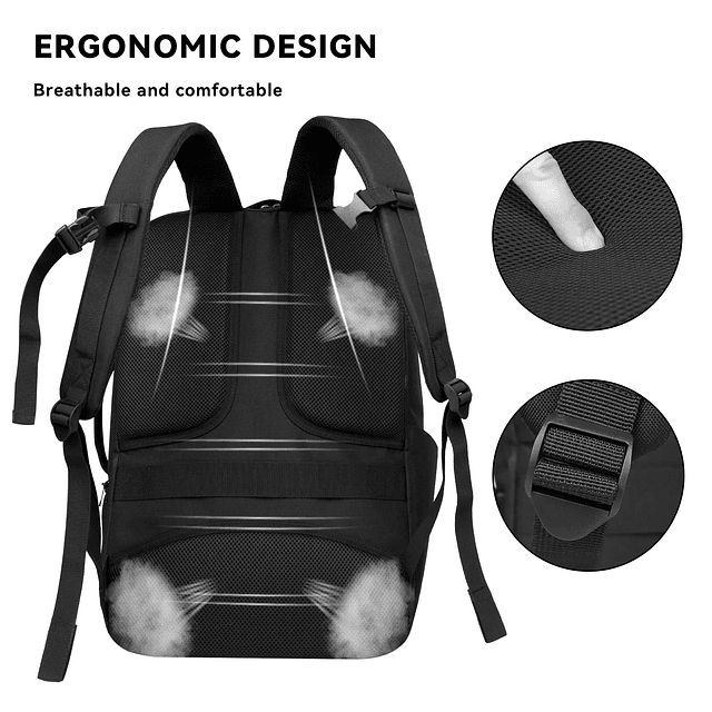 Mochila de viaje de 50 litros aprobada para vuelo, mochila p