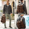 Mochila de cuero genuino para hombres Vintage 15,6 pulgadas