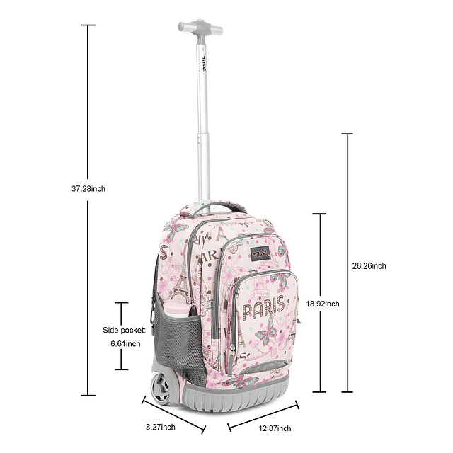 Mochila con ruedas para niños Mochila para computadora portá