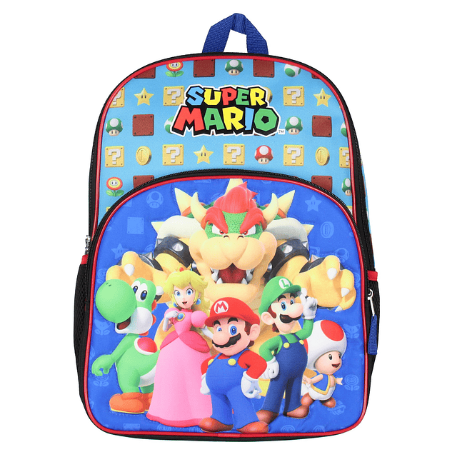 Mochila Bowser Luigi Princesa Peach Yoshi 16 Bolsa para niño