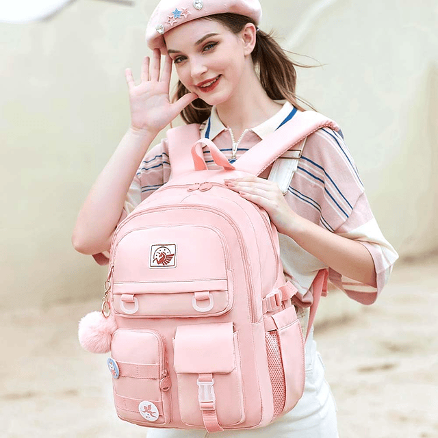 Mochila para ordenador portátil para niñas, mochila escolar