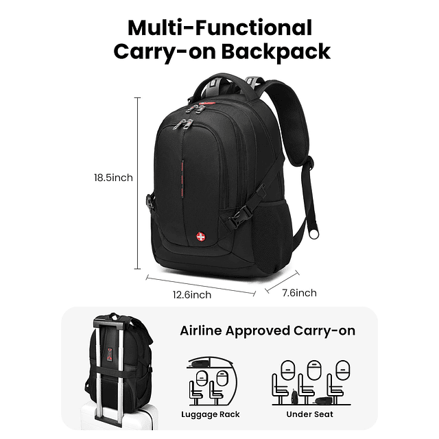 CROSSGEAR Mochila de viaje para computadora portátil para ho